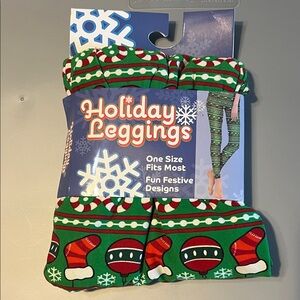 Festive Holiday Leggings with Christmas Design